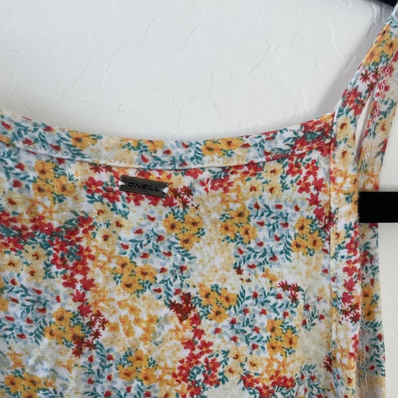 Shaun Ditsy Floral Boho Bohemian Trendy Crop Muscle Hipster Hippie Hip Tank Top - Picture 4 of 9